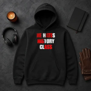 Nice He Hates History Class Hoodie