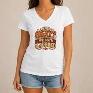 Hot Nice Halloween Coffee Quote Western V-Neck Shirt