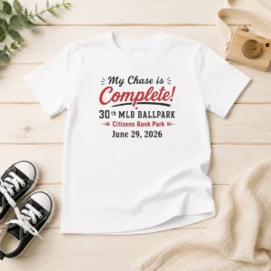 Original My Chase Is Complete 30th Ballpark Citizens Bank Park June 29 2026 Kids T-Shirt