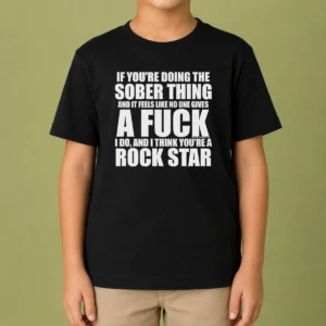 Funny If You'Re Doing The Sober Thing And It Feels Like No One Gives A F Keep The Plug In The Jug I Do Kids T-Shirt