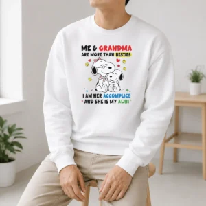 Hot Snoopy Grandma Me And Are More Than Besties I Am Her Accomplice She Is My Alibi Sweater