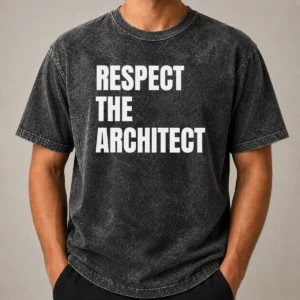 Funny Awesome Respect The Architect Washed T-Shirt