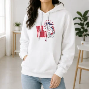 Pretty Trout Signature Vote For Mike Trout Angels Hoodie in black with front graphic design