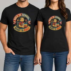 Funny Back To School Ready To Rule Retro Distressed