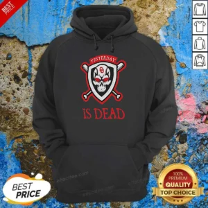 Good Officials Yesterday Is Dead Oklahoma Sooners Baseball Skull Hoodie