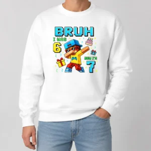 Nice Premium I Was 6 Now I'M 7 7th Birthday 67 Meme Boys Gaming Sweater
