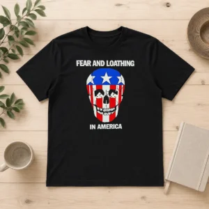 Nice Top Fear And Loathing In America Skull Swastika Eyes