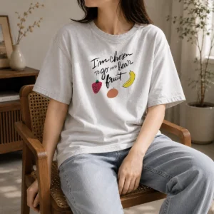 Nice I'M Chosen To Go And Bear Fruit Inspirational Quote printed on a soft washed t shirt in light gray