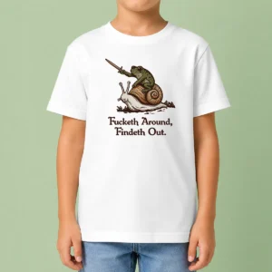 Premium Official Fucketh Around Geek Kids T-Shirt