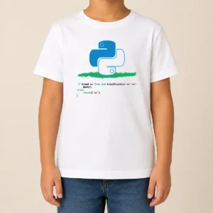 Pretty Python Dont Tread On Me Code Pun Geek Kids T Shirt featuring a playful coding-themed design on a comfortable children's tee