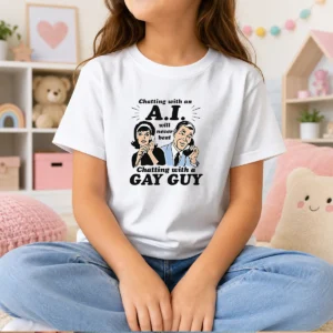 Pretty Chatting With An A.I. Will Never Beat Chatting With A Gay Guy Kids T-Shirt