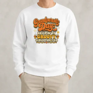 Funny Awesome Grandparents Day Keepin It Groovy Tee Groovy Retro Shirt - Image 6