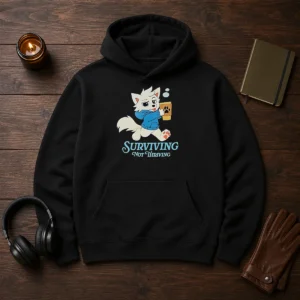 Awesome Surviving Not Thriving Furry Hoodie
