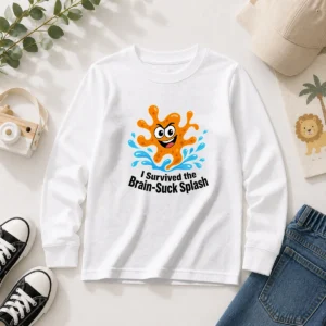 Hot Cheeky Brain Suck Amoeba Minimalist Long Sleeve Shirt