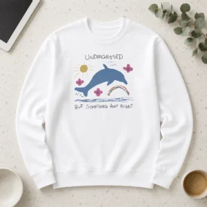 Premium Happy Dolphin Jumping Undiagnosed But Something Ain'T Right Long Sleeve Shirt