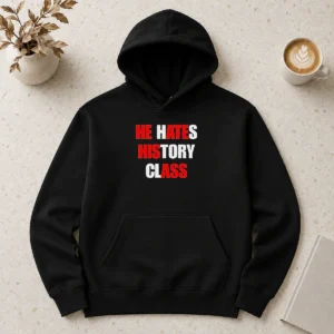 Top Funny He Hates History Class Hoodie