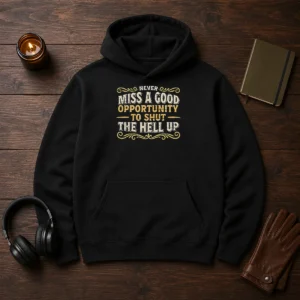 Hot Never Miss A Good Opportunity To Shut The Hell Up Hoodie