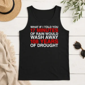Perfect What If I Told You 17 Minutes Of Rain Would Wash Away 108 Years Of Drought Tank Top