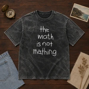 Funny The Math Is Not Mathing Washed T-Shirt