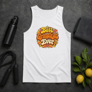 Nice Best Grandkids Ever Vintage Style Tank Top