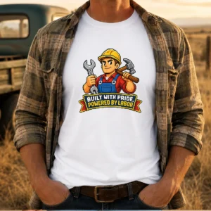 Nice Original Labor Day Pride Pixel Worker Tee