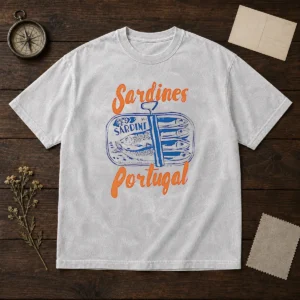 Funny Sardines Portugal Sardine Sardine Fillete In Oily Washed T-Shirt