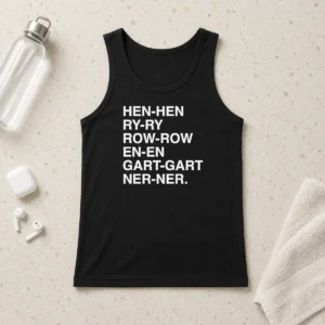 Original Henry Gardener Stutter Text Typography Tank Top