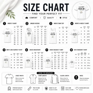 Size chart for Nice You Do Not Know Me Federal Witness Protection Program United States Of America with measurements in inches and cm