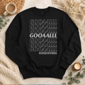 Awesome Pretty Gooaalll Soccer Argentina Fan Goal Sweater in cozy knit fabric featuring bold fan graphics