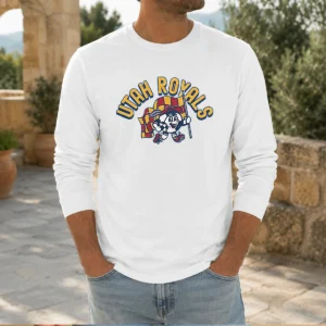 Premium Kid'S Utah Royals Soccer Player Grey Long Sleeve Shirt