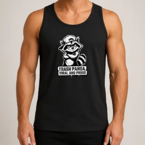 Funny Jimothy Viral Raccoon Trash Panda Stencil Tank Top
