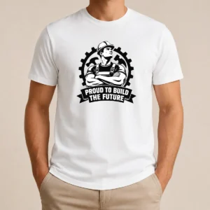 Pretty Funny Labour Day Proud Worker Silhouette