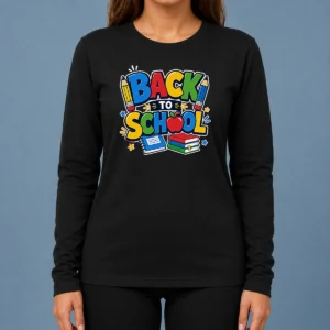 Pretty Fun Back To School Typography Long Sleeve Shirt