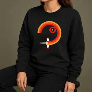 Official Awesome Star Wars X Wing Retro Sunset Spiral Circle Sweater