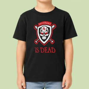 Original Officials Yesterday Is Dead Oklahoma Sooners Baseball Skull Kids T-Shirt