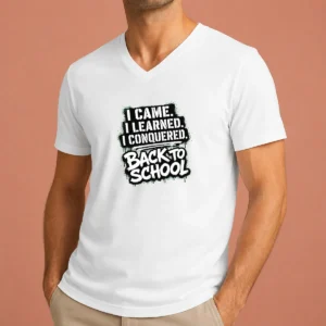 Funny Good Back To School Stencil For Bold Learners V-Neck Shirt