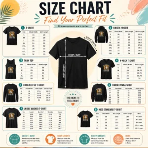 Size chart for Pretty I Hope This Email Finds You Before I Do Duck with measurements in inches and cm