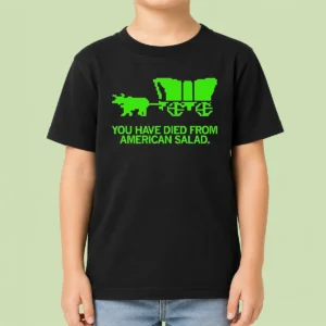 Nice Top You Have Died From American Slad Pixel Kids T Shirt showing colorful pixel art design on a comfortable cotton tee