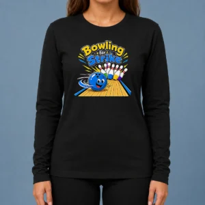 Good Bowling For Strike Fun Vector Long Sleeve Shirt