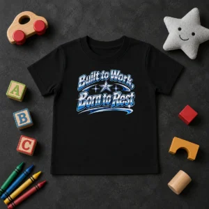 Good Born To Rest Labour Day Retro Work Ethic Kids T-Shirt