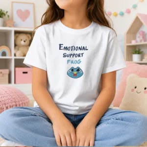 Funny Emotional Support Frog Fizzarolli Kids T-Shirt