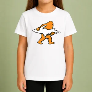 Pretty Bigfoot Holding UP Of Michigan Upper Peninsula Kids T-Shirt