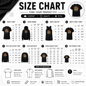 Size chart for Nice Grandparents Day Vintage Best Grandma Grandpa with measurements in inches and cm