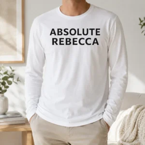 Official Absolute Rebecca Name Personalized Long Sleeve Shirt featuring custom name print on comfortable long sleeve fabric