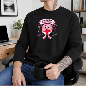 Original Romantic Dopamine Addicted To You Couples Long Sleeve Shirt
