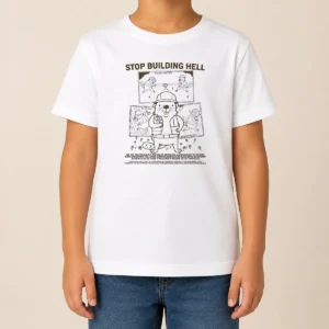 Original Stop Building Hell Working Together We Can Build Anything We Like Beaver Kids T-Shirt