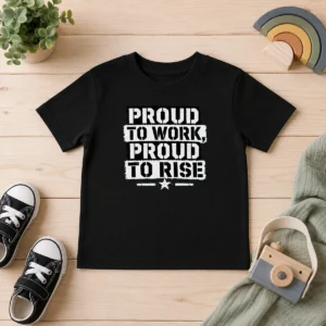 Awesome Labour Day Proud Worker Stencil Kids T-Shirt