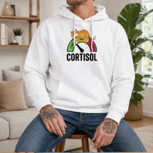 Good Cortisol Cat Lying On Low Mid High Gauge Hoodie