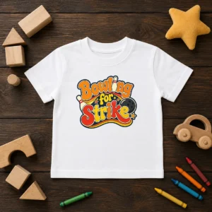 Funny Bowling For Strike Groovy Retro Kids T-Shirt