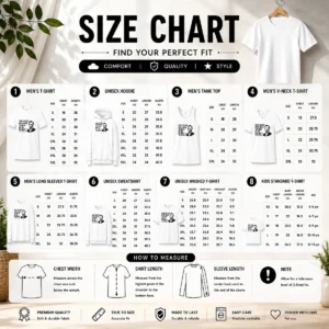 Size chart for Premium Don'T Believe Everything You Read On The Internet Geek with measurements in inches and cm